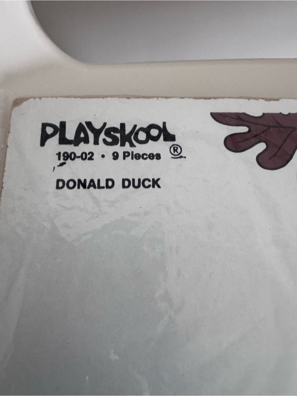Vintage Disney Donald Duck Playskool Wooden Tray Puzzle 9 Piece USA Rare - Picture 5 of 5
